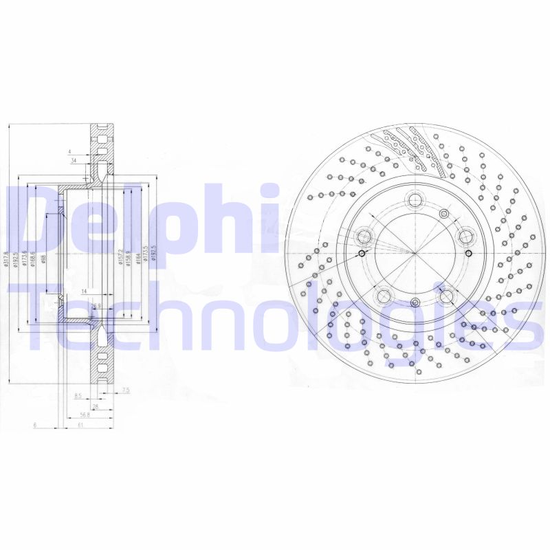 Delphi Diesel Remschijven BG3564