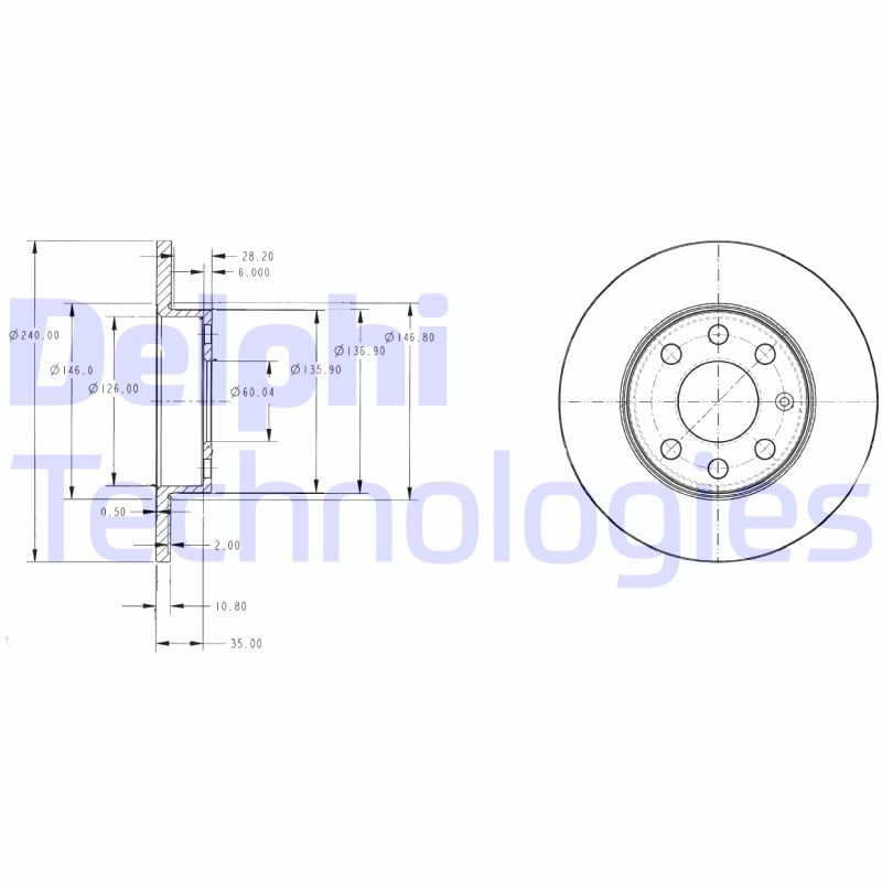 Delphi Diesel Remschijven BG3567