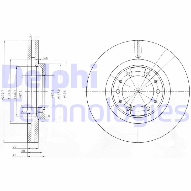 Delphi Diesel Remschijven BG3586