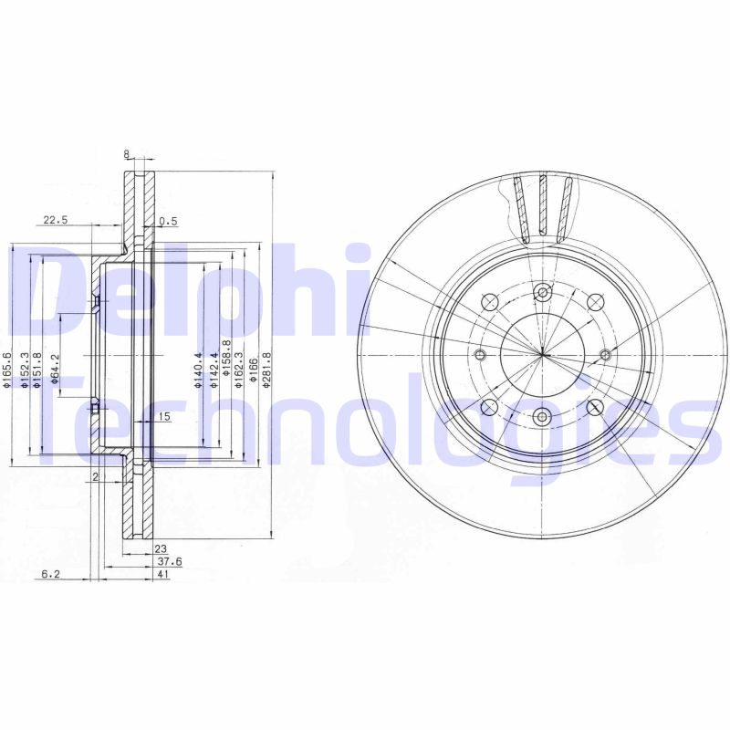 Delphi Diesel Remschijven BG3589