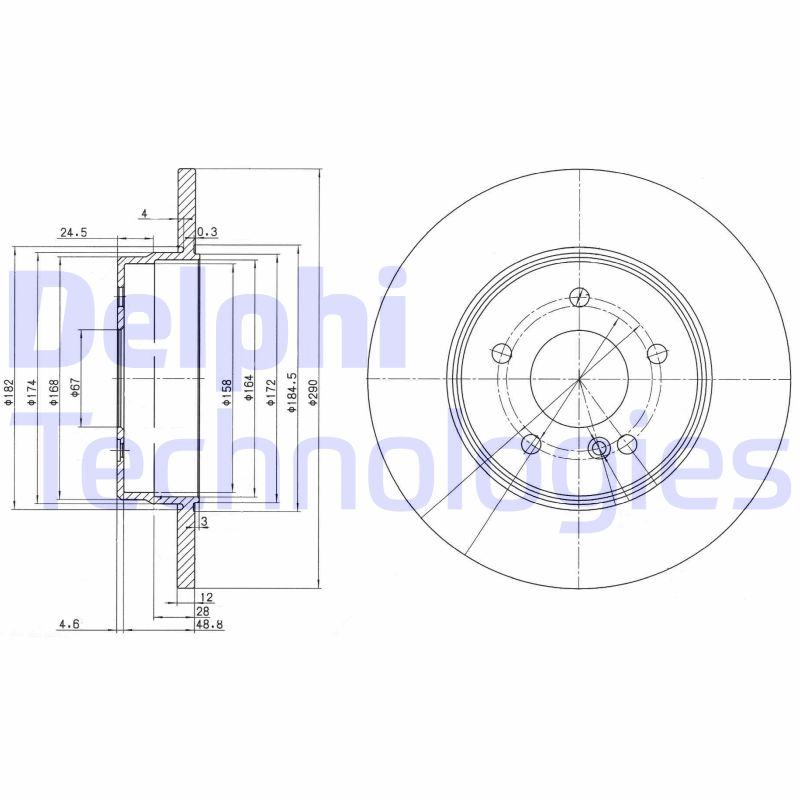 Delphi Diesel Remschijven BG3602