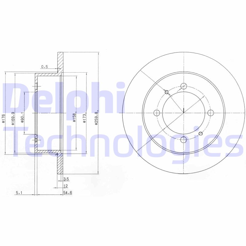 Delphi Diesel Remschijven BG3609