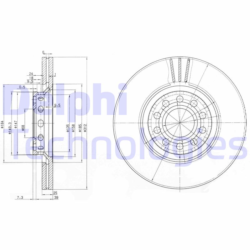 Delphi Diesel Remschijven BG3657