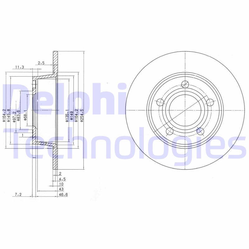 Delphi Diesel Remschijven BG3672