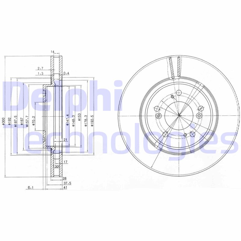 Delphi Diesel Remschijven BG3678