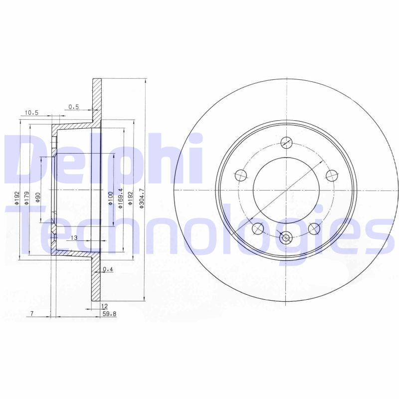 Delphi Diesel Remschijven BG3681C