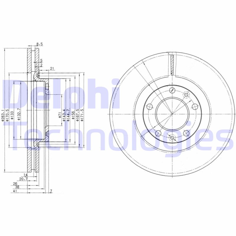 Delphi Diesel Remschijven BG3682