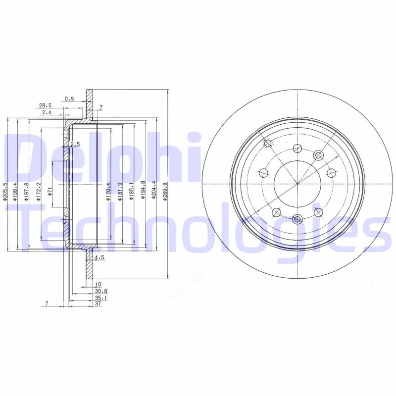 Delphi Diesel Remschijven BG3684