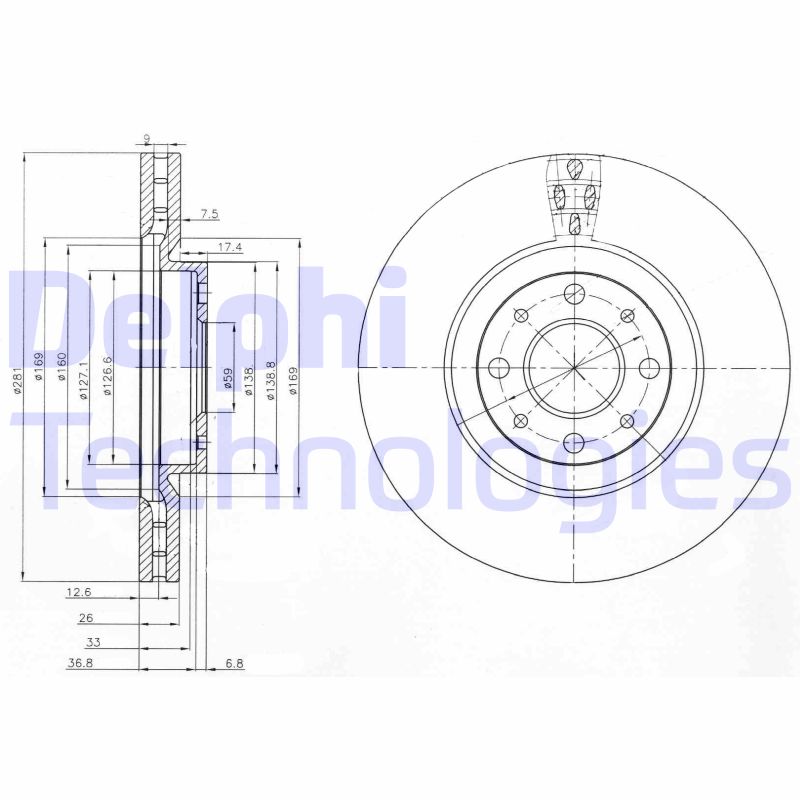 Delphi Diesel Remschijven BG3699