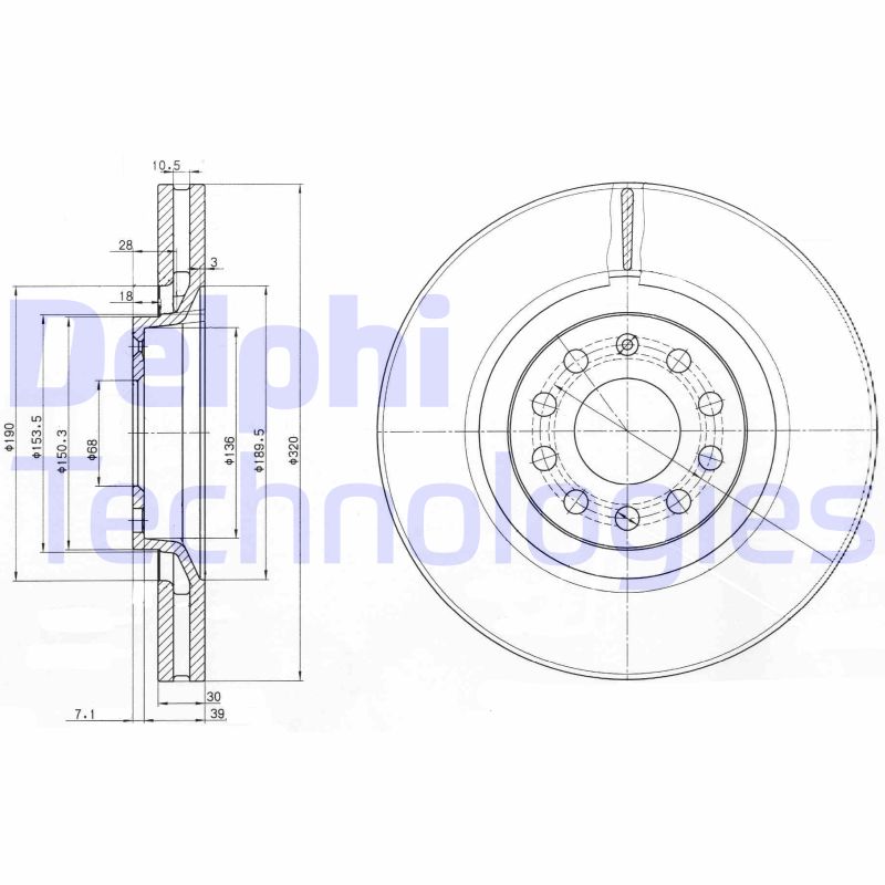 Delphi Diesel Remschijven BG3714