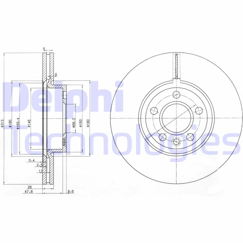 Delphi Diesel Remschijven BG3719