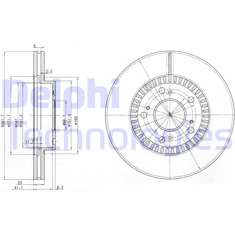 Delphi Diesel Remschijven BG3720