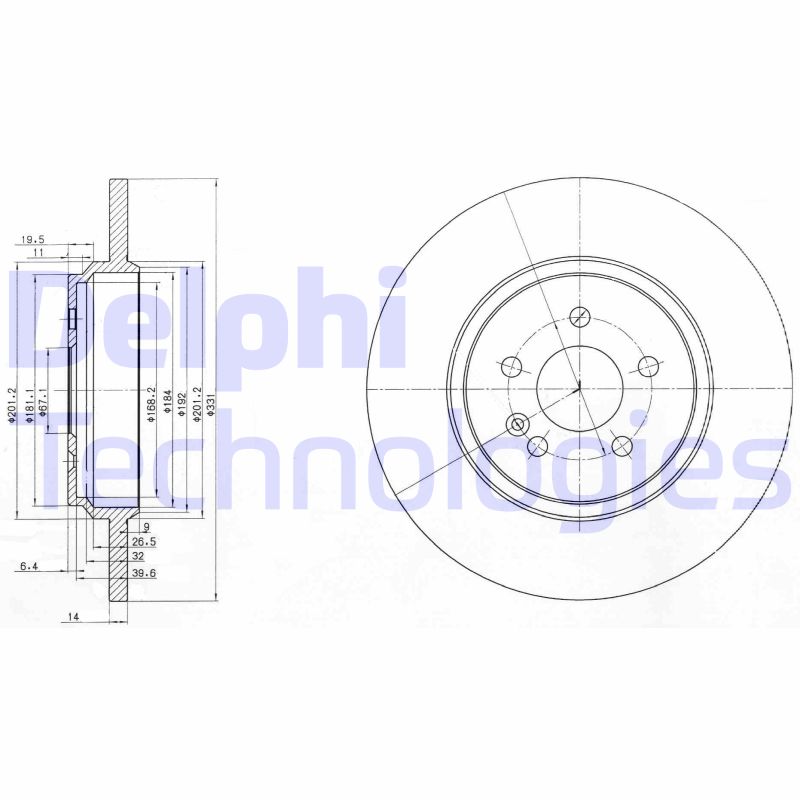 Delphi Diesel Remschijven BG3728