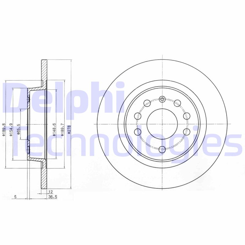 Delphi Diesel Remschijven BG3731