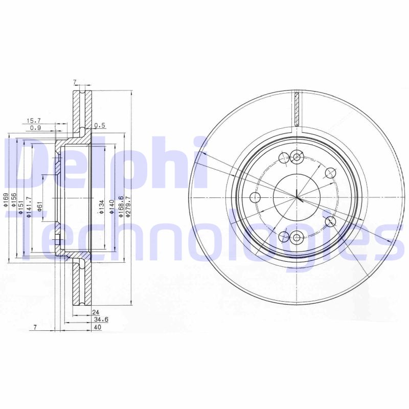 Delphi Diesel Remschijven BG3733