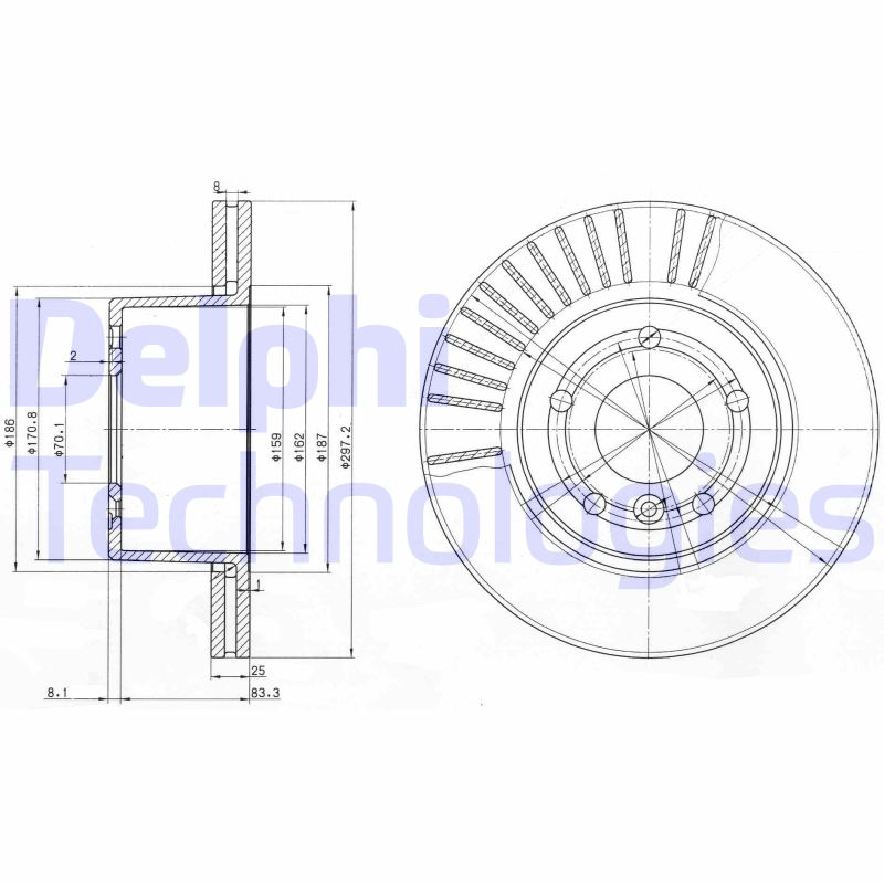 Delphi Diesel Remschijven BG3737C