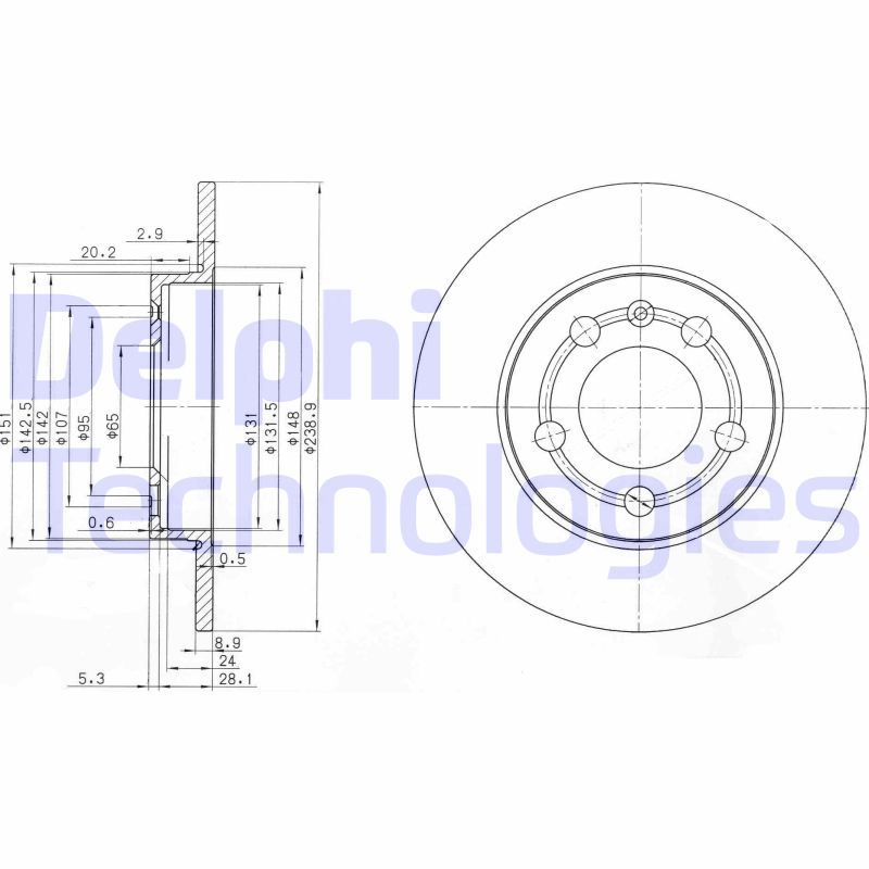 Delphi Diesel Remschijven BG3738