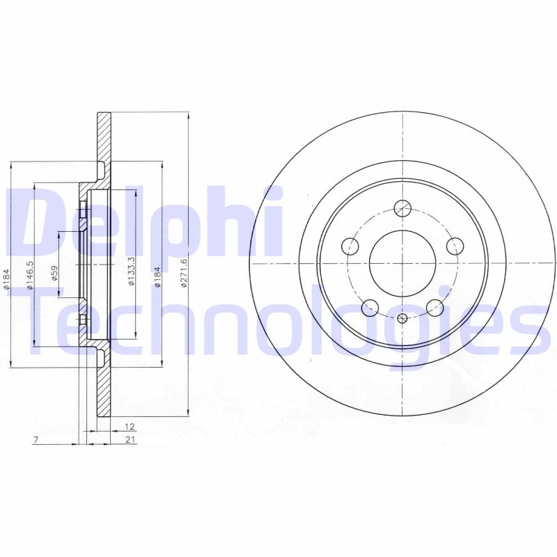 Delphi Diesel Remschijven BG3741