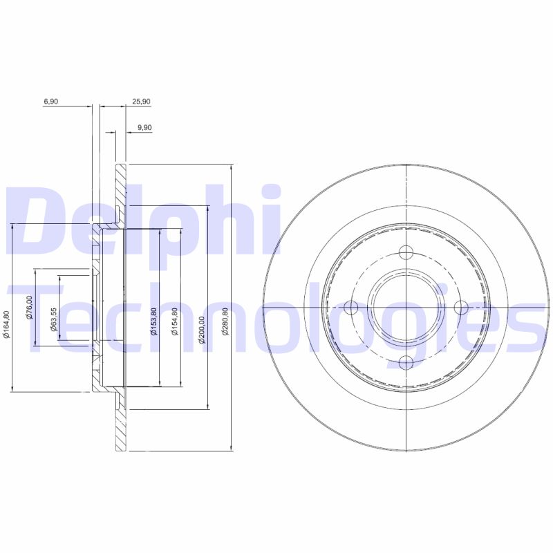 Delphi Diesel Remschijven BG3743