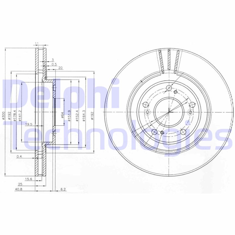 Delphi Diesel Remschijven BG3747