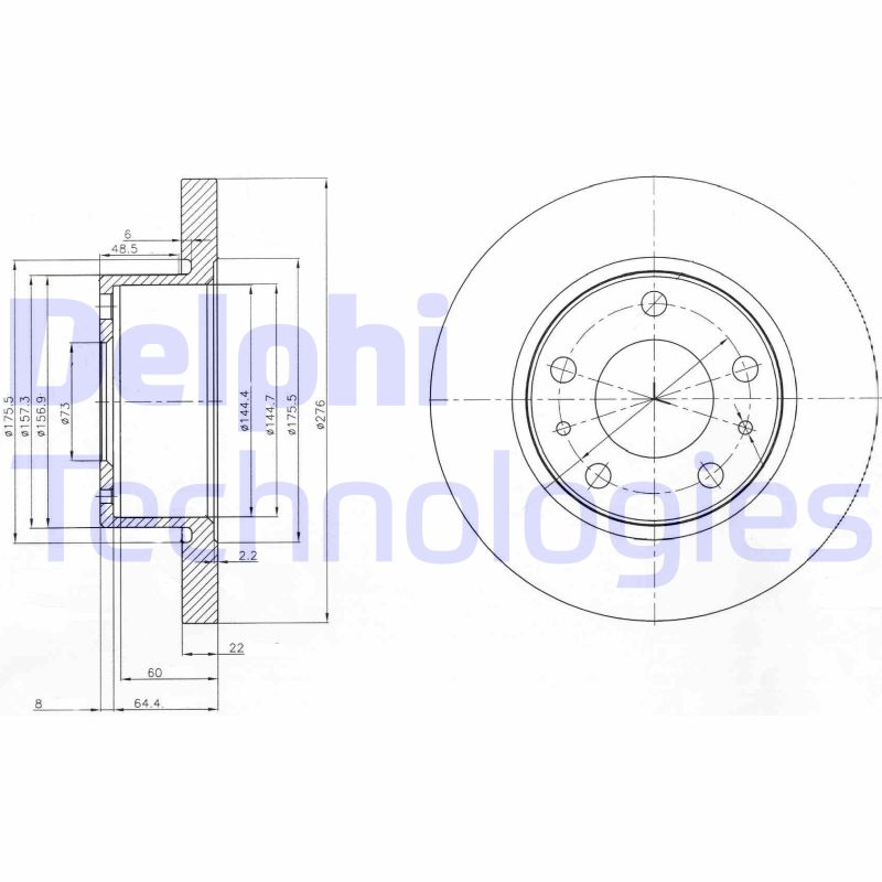 Delphi Diesel Remschijven BG3752