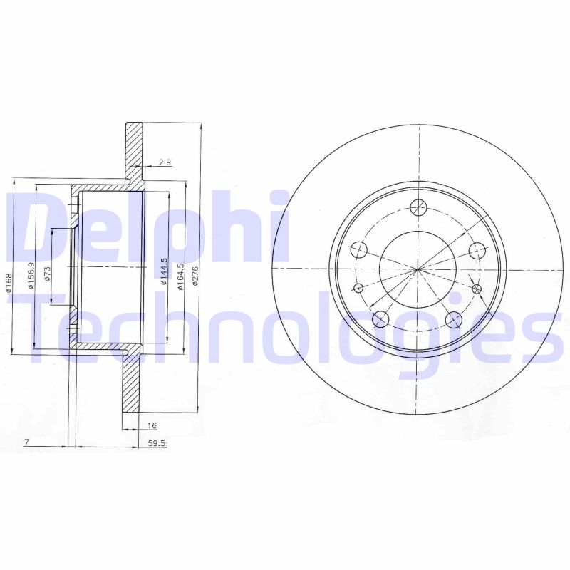 Delphi Diesel Remschijven BG3753