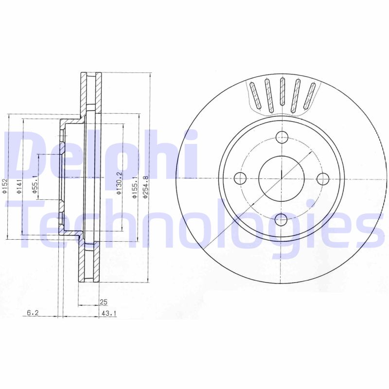 Delphi Diesel Remschijven BG3781