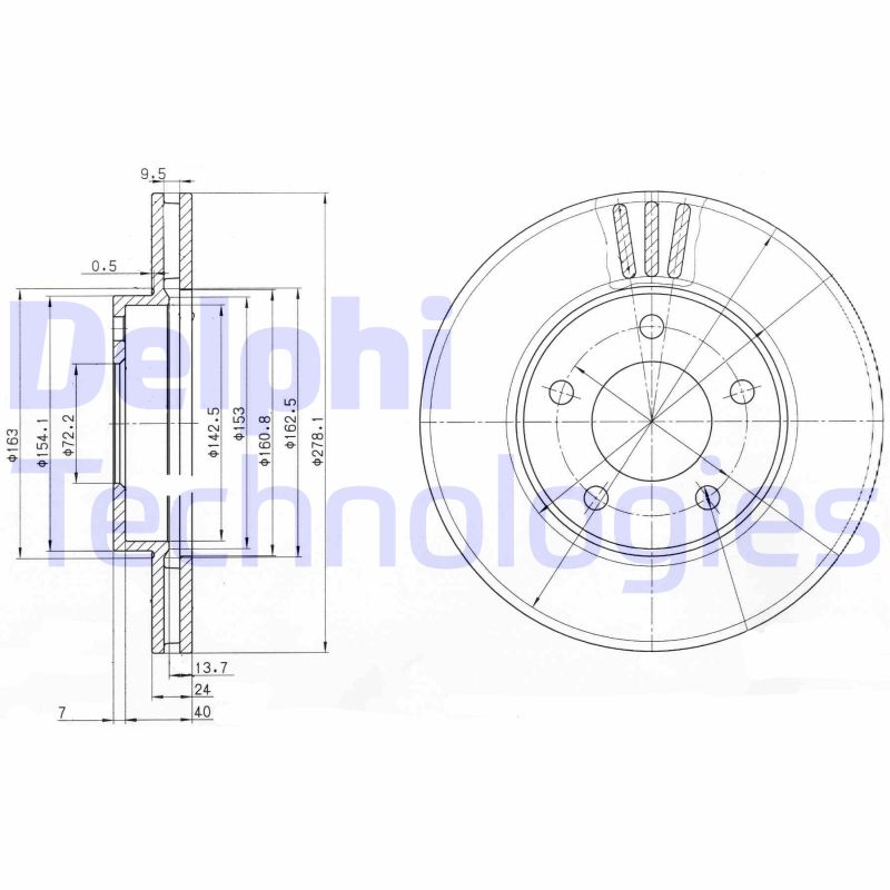 Delphi Diesel Remschijven BG3792