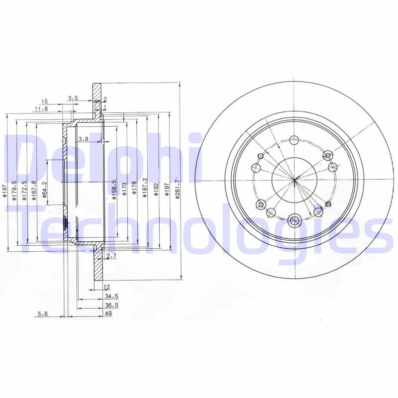 Delphi Diesel Remschijven BG3797