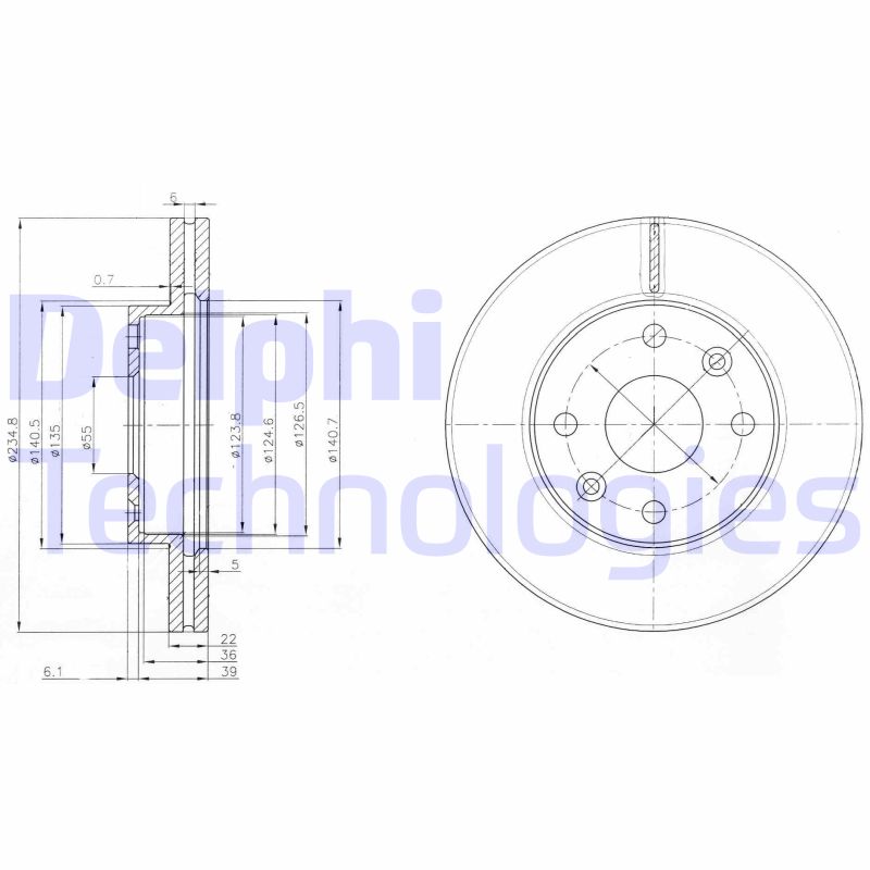 Delphi Diesel Remschijven BG3802