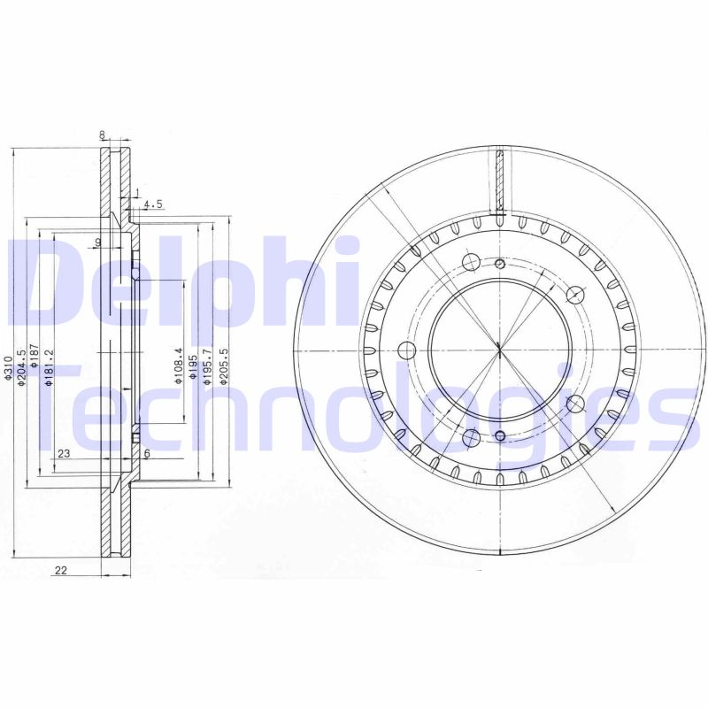 Delphi Diesel Remschijven BG3821