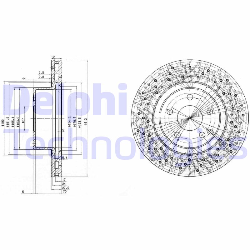 Delphi Diesel Remschijven BG3828