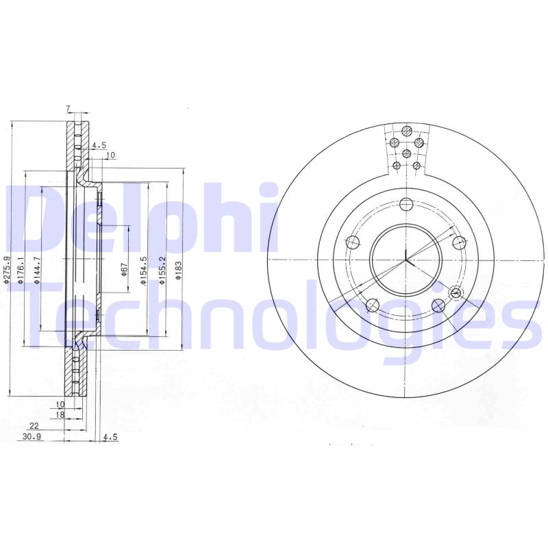 Delphi Diesel Remschijven BG3829