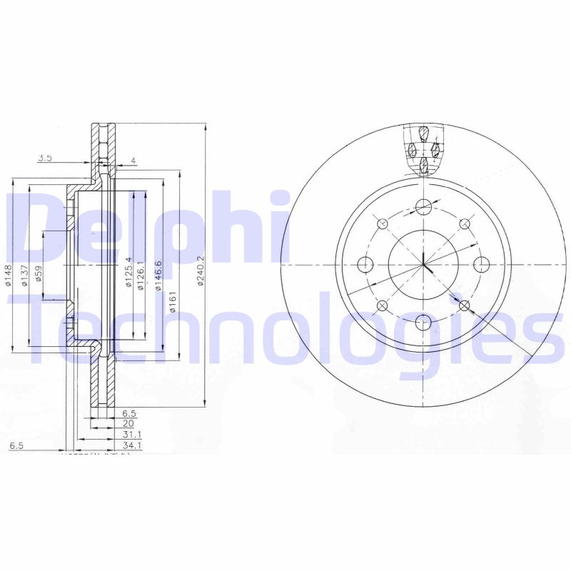 Delphi Diesel Remschijven BG3839