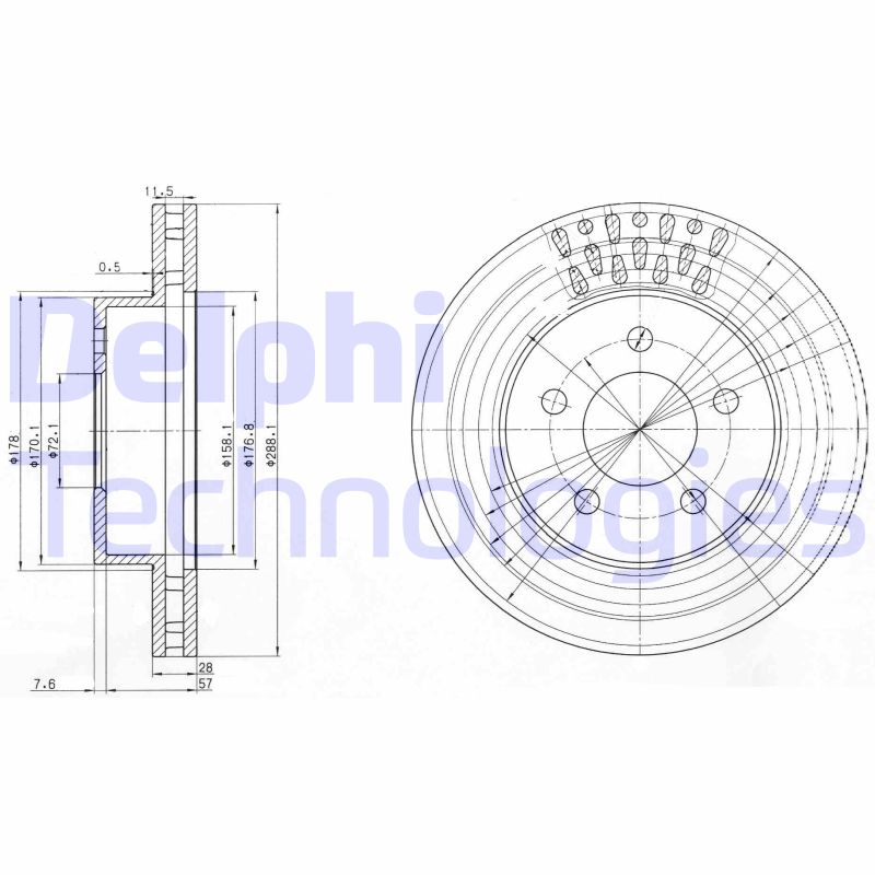 Delphi Diesel Remschijven BG3846