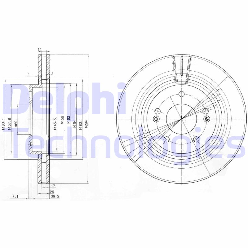 Delphi Diesel Remschijven BG3860