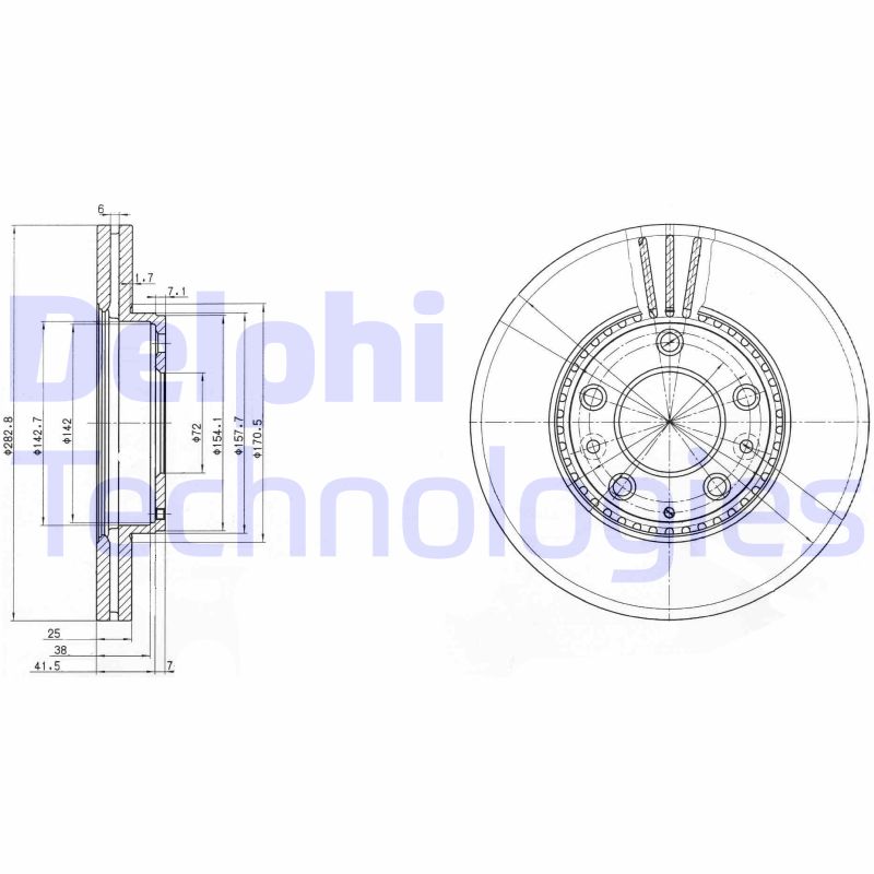 Delphi Diesel Remschijven BG3874