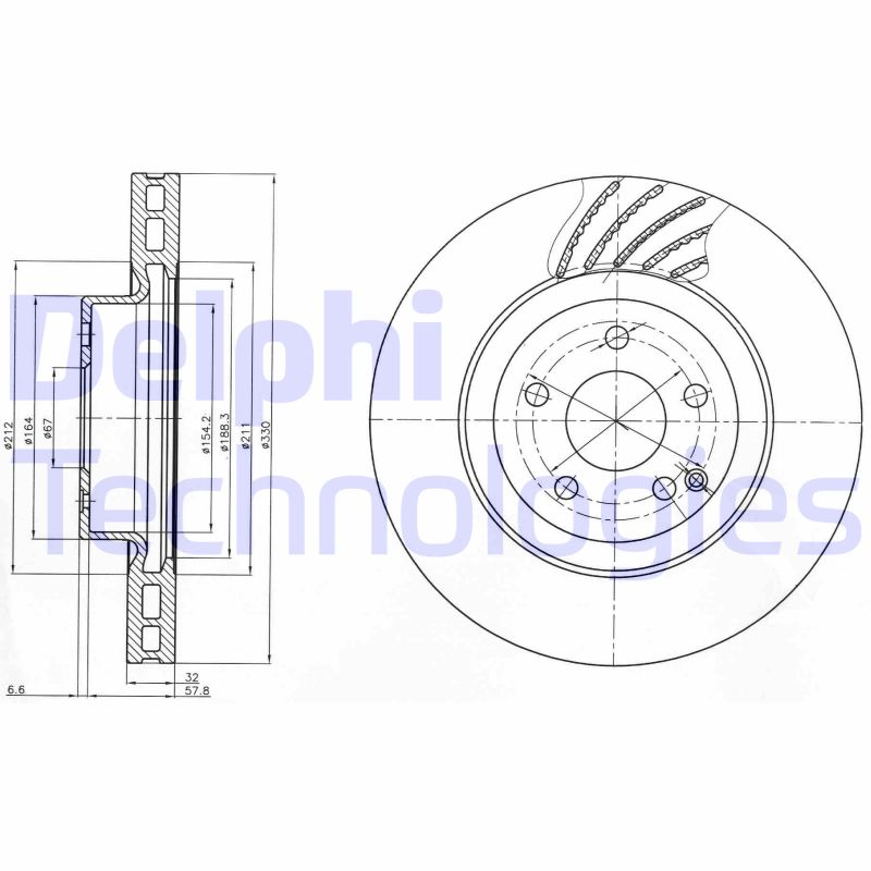 Delphi Diesel Remschijven BG3877