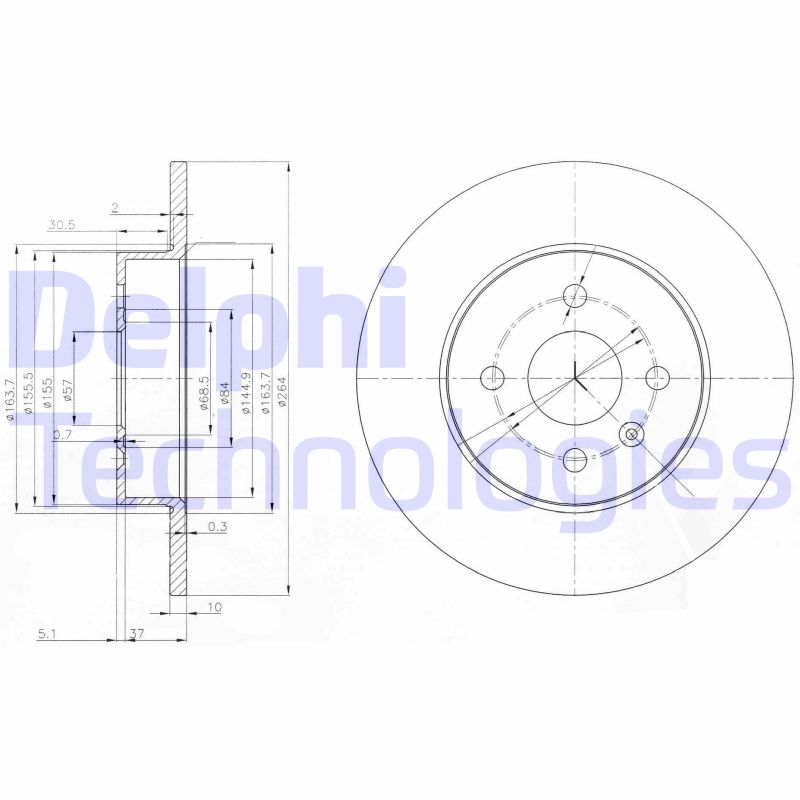 Delphi Diesel Remschijven BG3885C