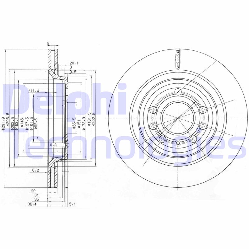 Delphi Diesel Remschijven BG3886