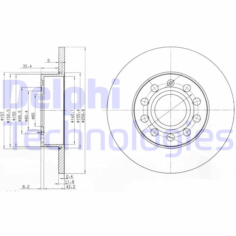 Delphi Diesel Remschijven BG3890C