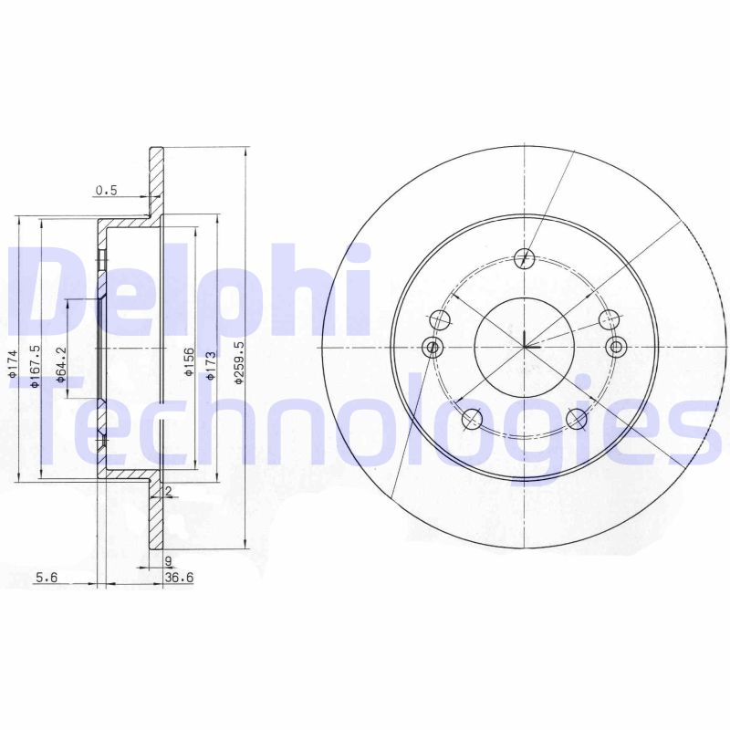 Delphi Diesel Remschijven BG3906