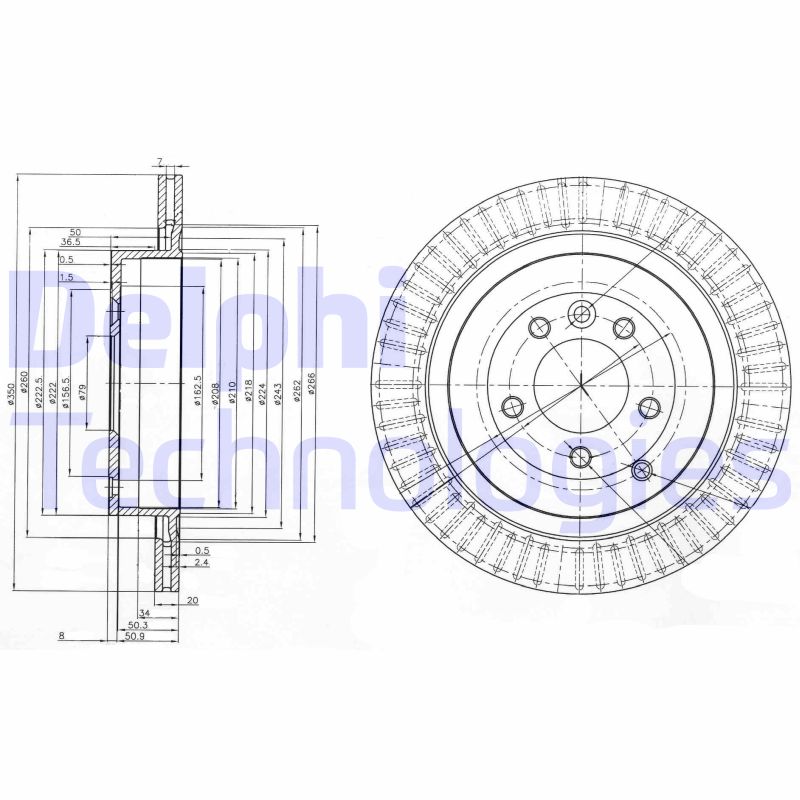 Delphi Diesel Remschijven BG3925C