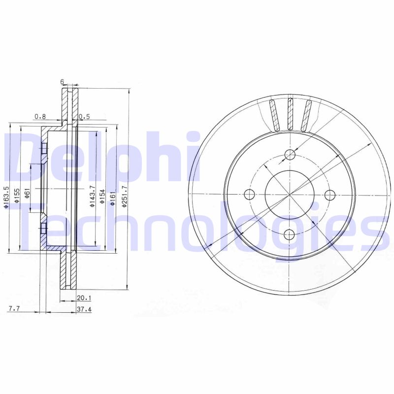 Delphi Diesel Remschijven BG3932