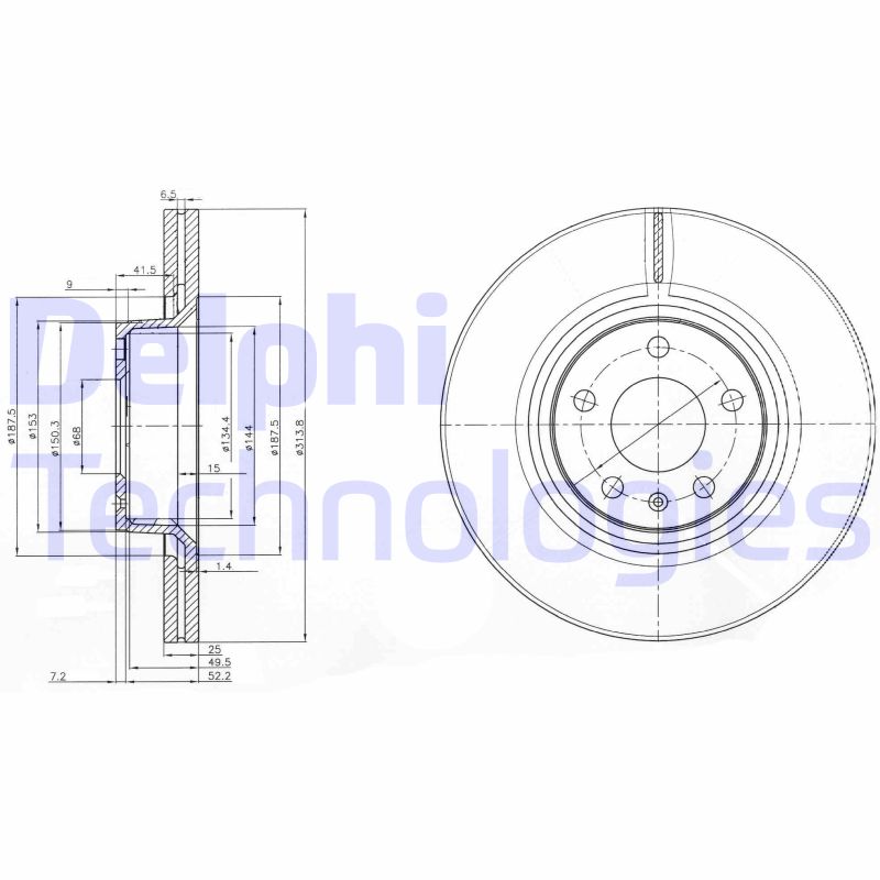 Delphi Diesel Remschijven BG3942