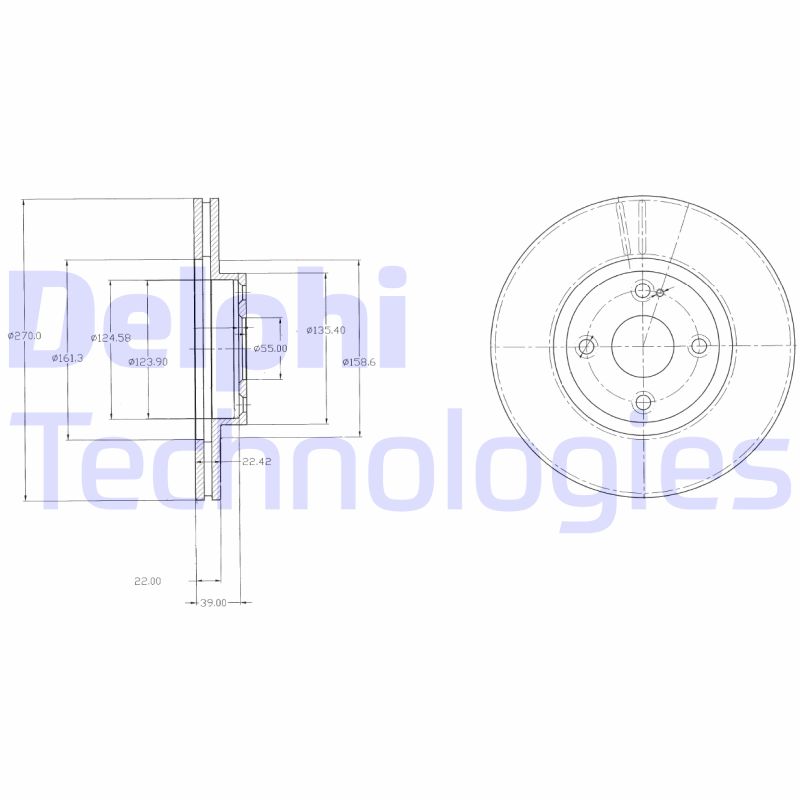 Delphi Diesel Remschijven BG3966