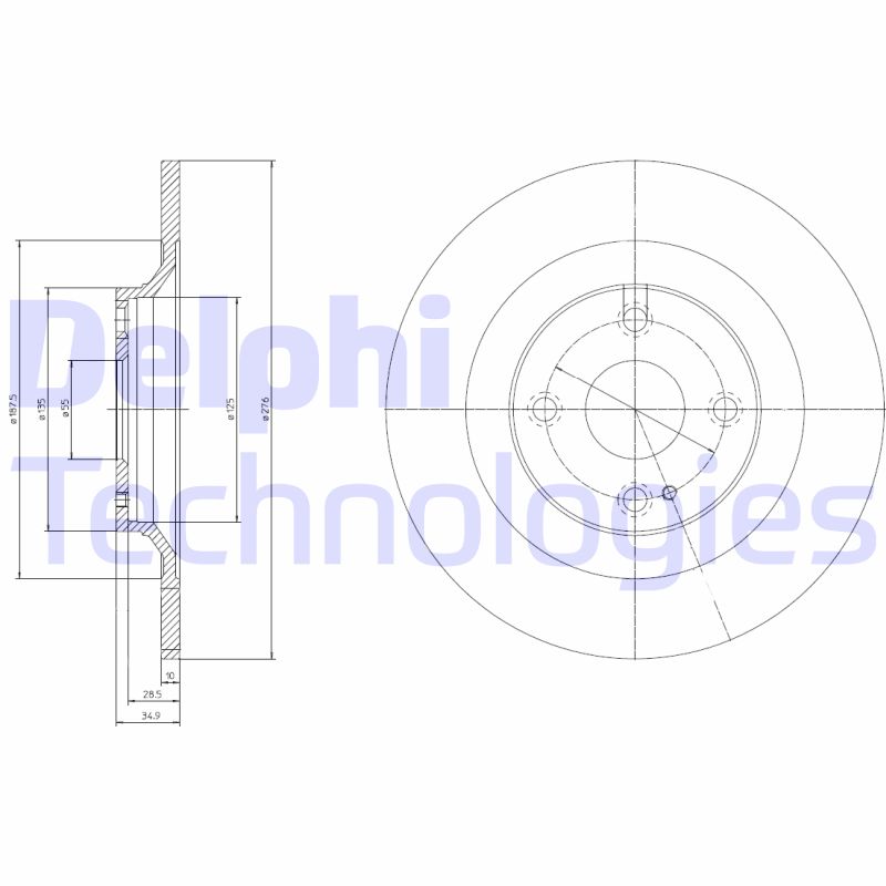 Delphi Diesel Remschijven BG3967