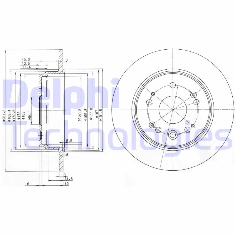 Delphi Diesel Remschijven BG3979