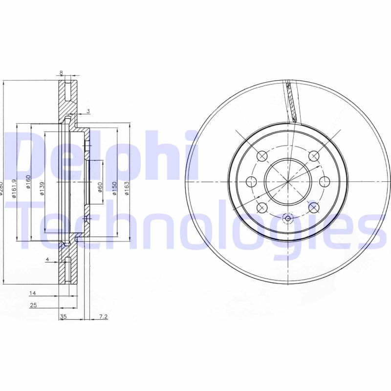 Delphi Diesel Remschijven BG3989