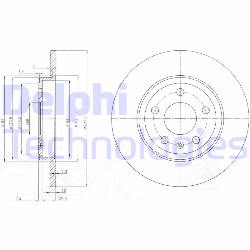 Delphi Diesel Remschijven BG3996